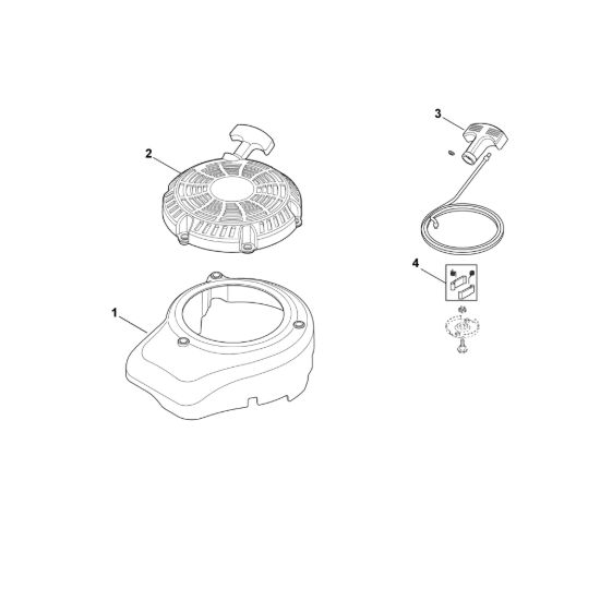 Picture of L - Coperchio ventilatore, dispositivo avviamento XT-6 (XT149-0213)